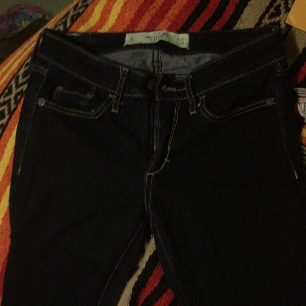 Dark long skinny jeans